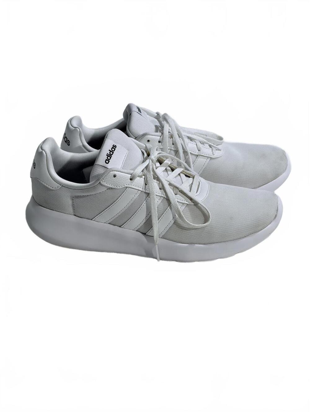 Adidas Lite Racer 3.0 GW7955 White Gray Size 10 Women Sporty Chic Clean Girl